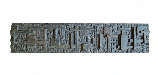 Brutalist large door handle wall sculpture