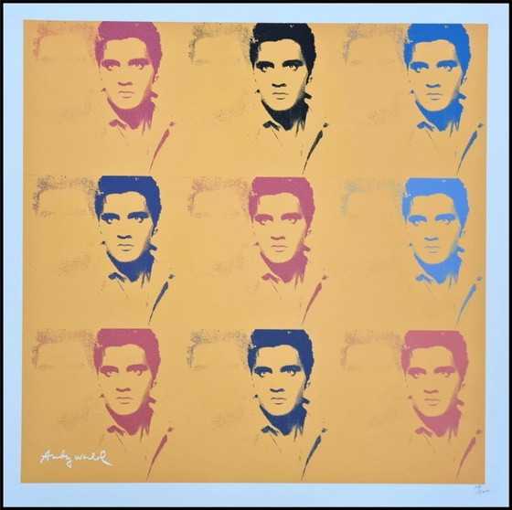 Image 1 of D'après Andy Warhol, Elvis Presley, années 1980, lithographie