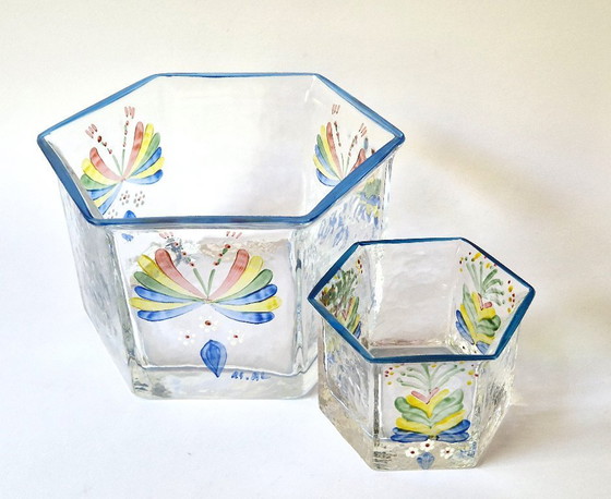 Image 1 of Sea Kosta - Bol peint à la main par Renate Stock - Signé