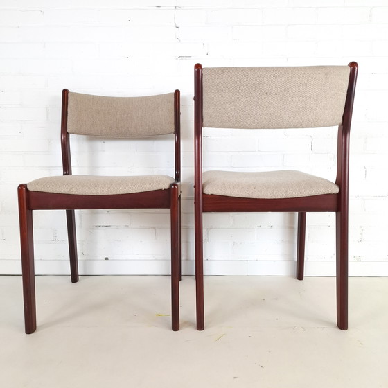 Image 1 of 4x vintage Danish design chair Findahl wood/textile