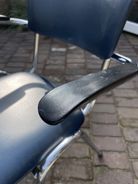 Image 1 of Vintage chrome tubular frame chair Brabantia Gispen style