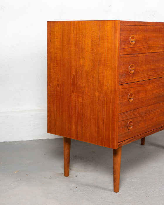 Image 1 of Mid Century 4 Drawers Danish Commode Made Of Teak