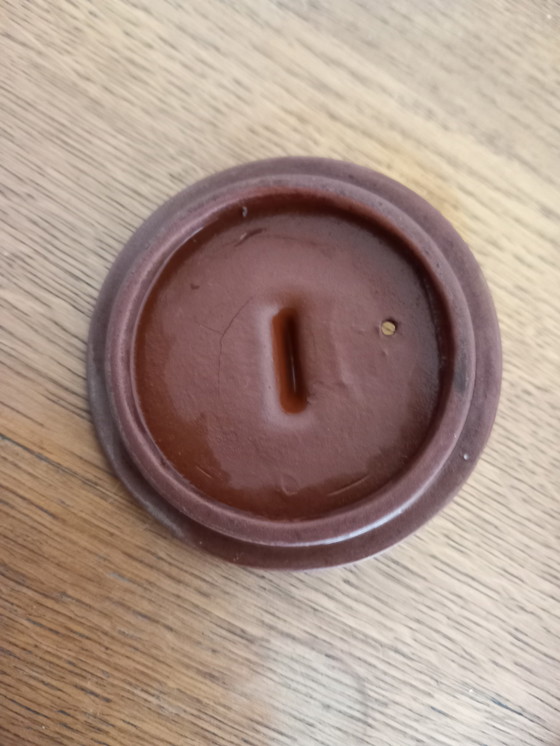 Image 1 of Tetera coleccionable de Yixing (Zisha) - Arcilla roja - Caligrafía grabada a mano - 20 cm