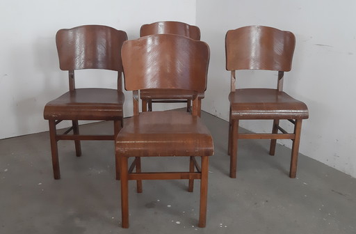 Art Deco Café Stühle 1920er Jahre Satz von 4