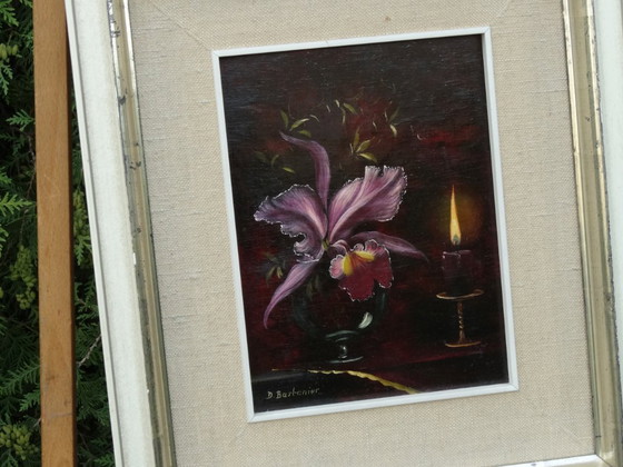 Image 1 of Naturaleza muerta, una orquídea a la luz de las velas, Orchidee im Kerzenlicht
