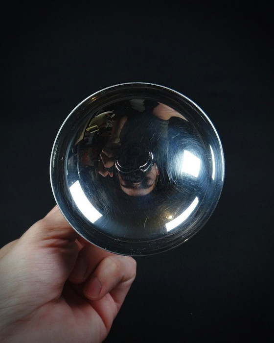 Image 1 of 6 vaschette per gelato su supporto in acciaio inox Servizio da dessert in acciaio inox