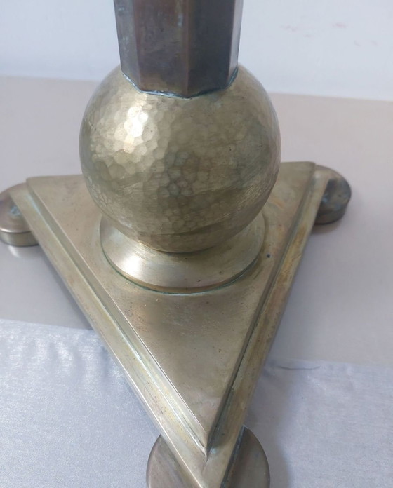 Candle holder 2900/1920 92 cm high 5.6 kg, Brass, Copper, Brown (photo 7 of 10)