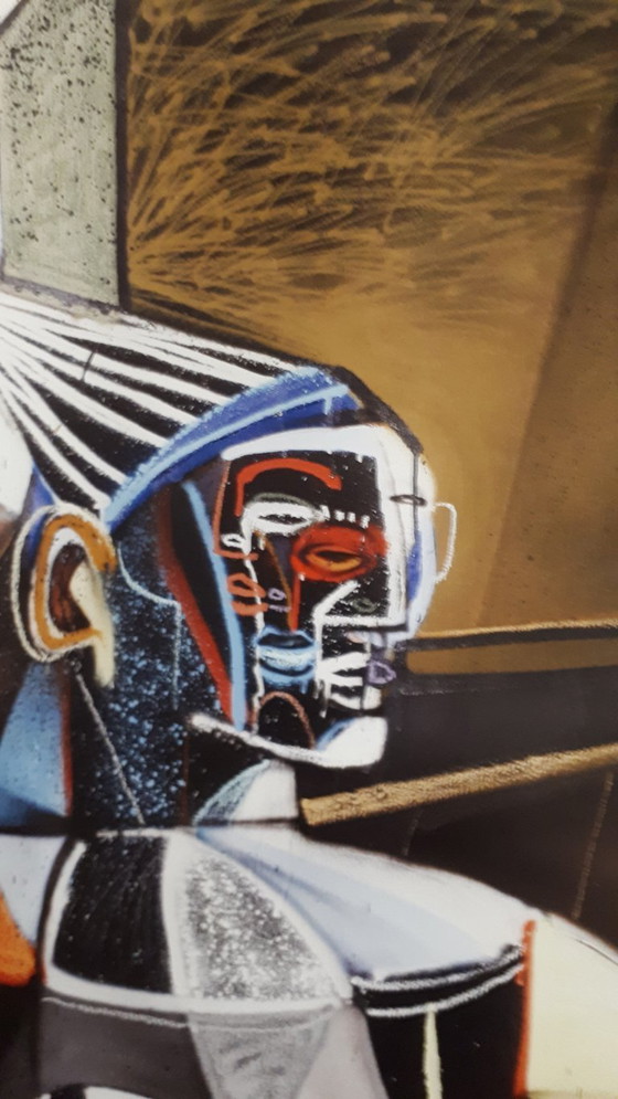 Image 1 of Jone HOPPER - Femmes d'Alger dans leur appartement - Lithographie d'artiste encadrée