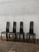 Lot de 4 chaises de salle à manger vintage (Italie 1980)