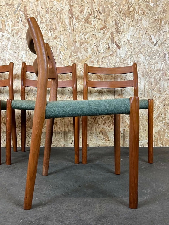 Image 1 of 4x 60s 70s Teakhouten Eetkamerstoel Niels O. Möller voor J.L. Møllers 60s