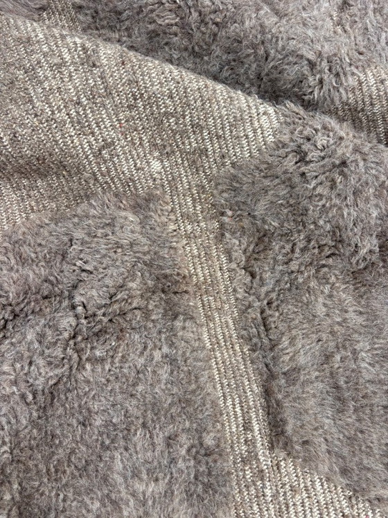 Image 1 of Moroccan Rug Handmade Wool Rug Beni Ouarain Style Large Area Rug Neutral Berber Rug Minimalist Boho Rug