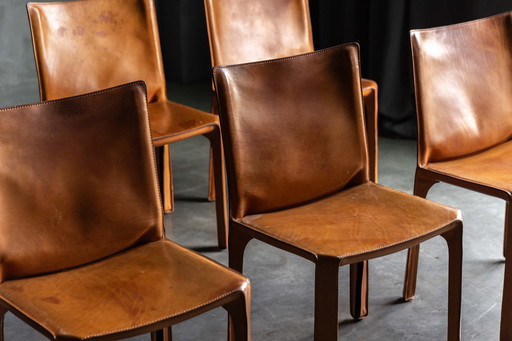 Cab 412 Chairs by Mario Bellini for Cassina, Italy, 1970s