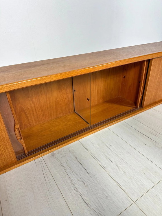 Image 1 of Vintage Bartels zwevend teakhouten wandmeubel / wanddressoir, Duitsland, jaren 60, mid-century modern