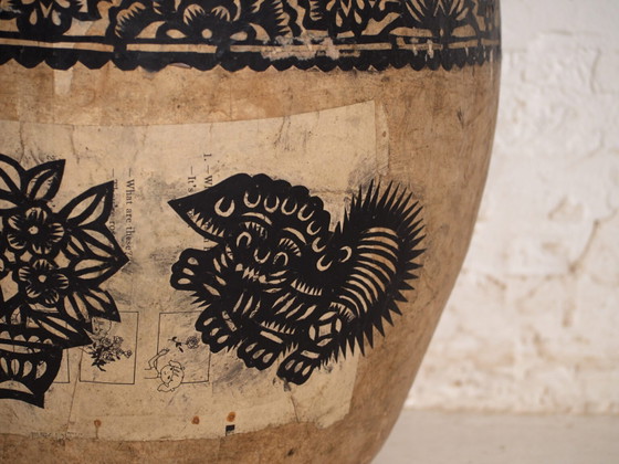 Antico contenitore cinese in cartapesta – Cina, circa 1900 – Oggetti decorativi, Paper, Rustic (photo 26 of 40)