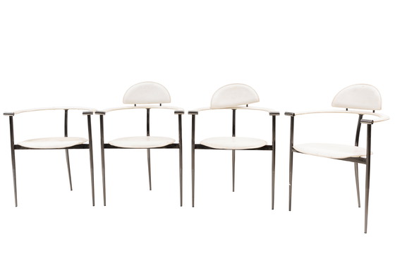 Image 1 of Un ensemble de quatre chaises de salle à manger Arrben/Italie « Marilyn Stiletto »