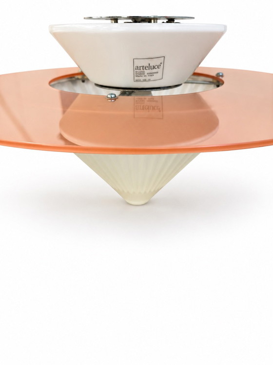 Vintage Arteluce pendant lamp – Glass, Metal (photo 4 of 5)