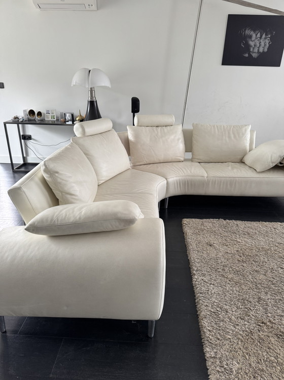 Image 1 of Halbrundes Ledersofa von Leolux