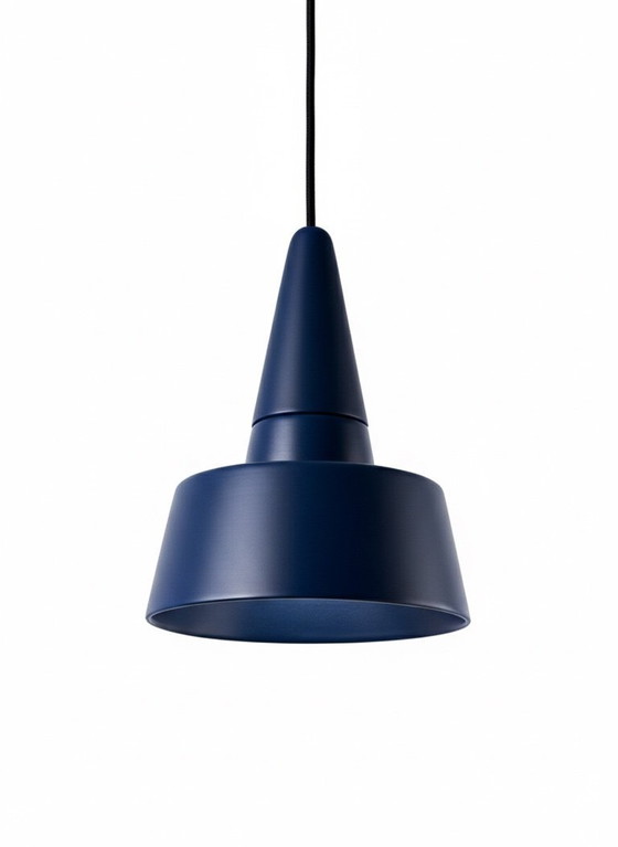 Image 1 of Set van twee SML 2.0 hanglampen van steengoed van NEO, ontworpen door Rodrigo Vairinhos – mat Cosmic Blue.