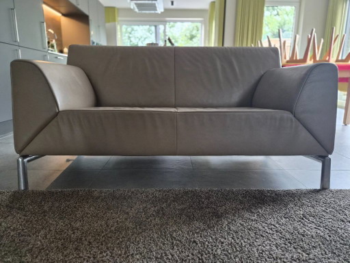 Divano di design JORI: 2-4 posti in pelle color Tortora