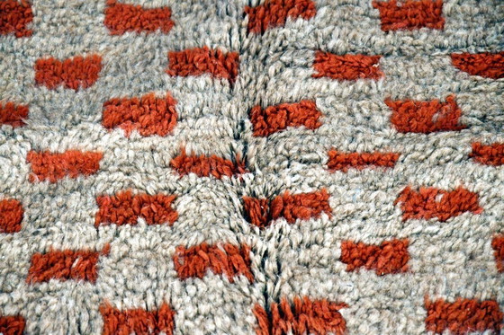 Image 1 of Moroccan Berber Checker Rug – 220 x 163 cm – Grey & Brown