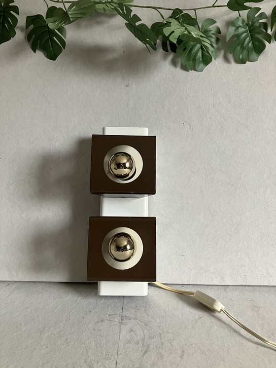 Image 1 of Vintage wall lamp cube spots by Philips, space age design.