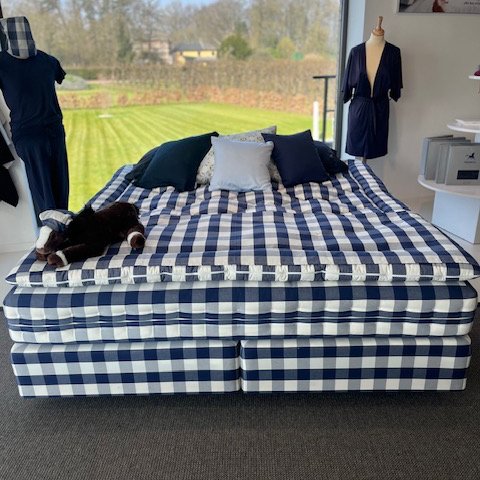 Image 1 of Hästens Eala Blue Check box spring - 180x200