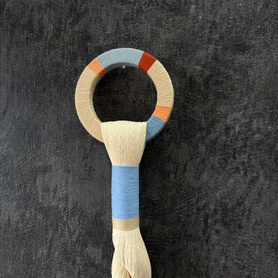 Image 1 of Handgefertigter minimalistischer Wandbehang • Moderne, neutrale Dekoration • Geflochtene Textilkunst