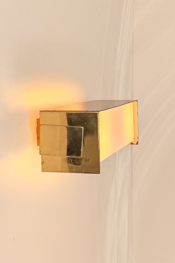 Applique Vintage in Ottone e Perspex, Francia 1960 – Brass (photo 8 of 8)