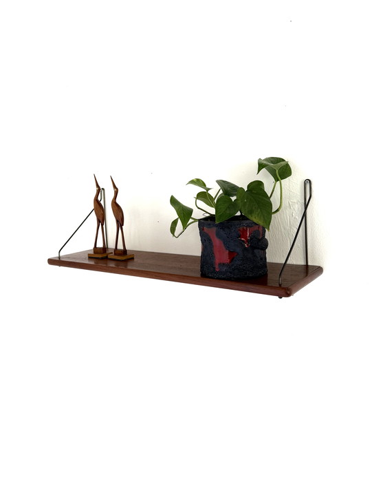 Image 1 of Vintage teak wall shelf '60