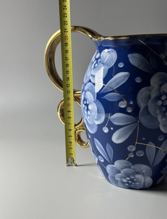 Image 1 of Brocca Art Déco Boch Frères La Louvière di Raymond Chevalier, Belgio, anni '30