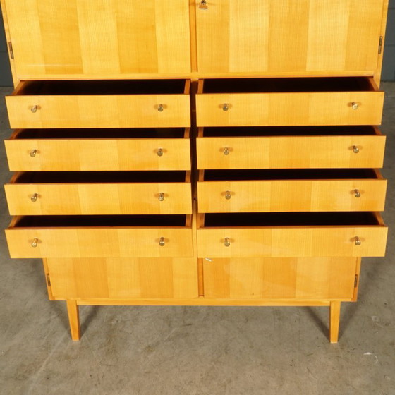Mobile pensile vintage lucido in noce, anni '70 – Credenze alte, Wood (photo 12 of 14)