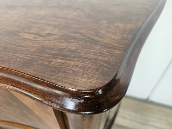 Commode Chippendale en loupe de noyer, années 1940 – Wood, Klassiek (photo 10 of 22)