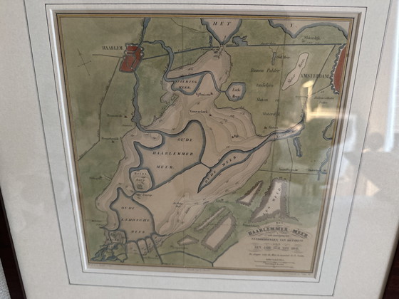 Litografia colorata a mano Haarlemmermeer – Litografie e stampe, Glass, Paper (photo 5 of 5)