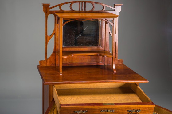 Image 1 of Mobiletto Art Nouveau con specchio, 1890