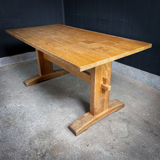 3 pièces - Tables de salle à manger en chêne Mid Century de Monastery