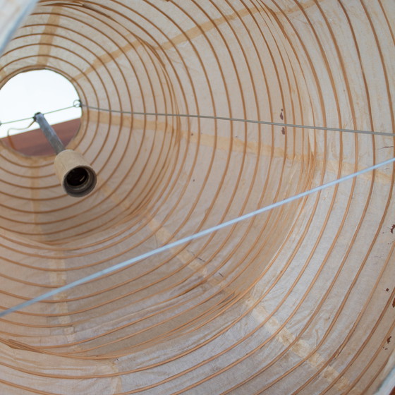 Image 1 of Vintage Paper Ceiling Lamp with E27 Socket, Found in Italy