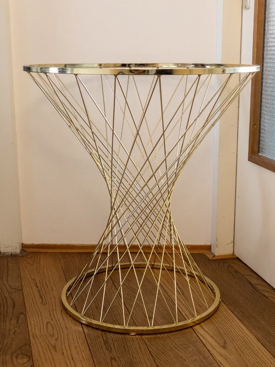 Metal table base gold / brass – Hourglass model – Dining tables (photo 5 of 5)
