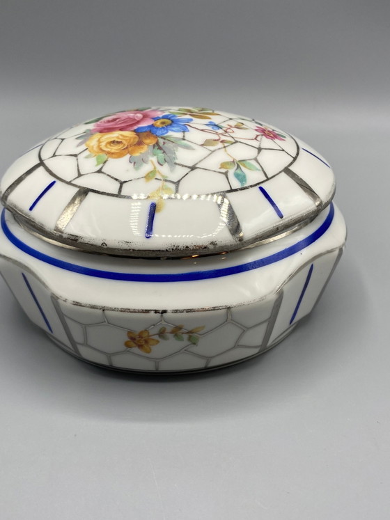 Art Deco Limoges porseleinen bonbonnière – MF Limoges Frankrijk – Decoratieve objecten, Porcelain (photo 5 of 10)