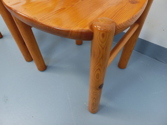 Image 1 of Set di 2 sedie vintage scandinave in pino Rainer Daumiller degli anni '60/'70