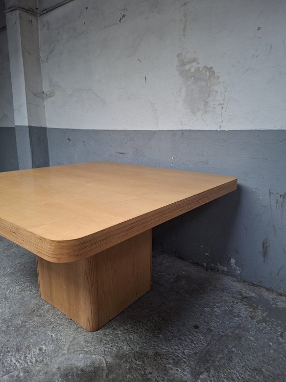 Image 1 of beech veneer square dining table