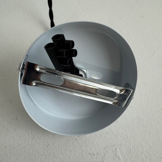 Large Vintage Ovoid Opaline Pendant Lamp 1970 – Glass (photo 5 of 11)