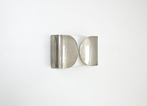 Image 1 of Chrome Foglio wall lamp by Tobia & Afra Scarpa for Flos, 1960s