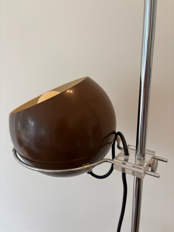 Vintage GEPO 300A Floor light - brown / Chrome (photo 7 of 9)