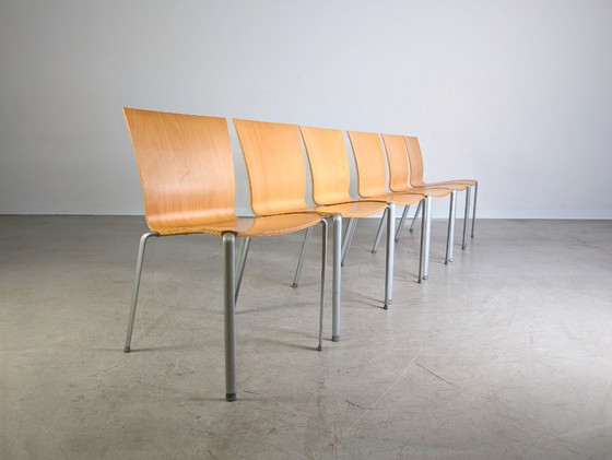Image 1 of Set of 6 original Vitra Taino chairs, stackable conference chairs, VAT included