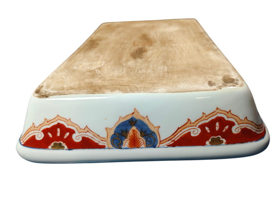 Image 1 of Japanische Imari Porzellanplatte – Handbemalt mit Golddekor – Arita Stil | Japanese Imari Porcelain Plate Hand Painted Gold