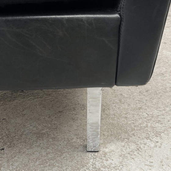 Image 1 of Midcentury Lounge Armchair - Profilia - Black Leather