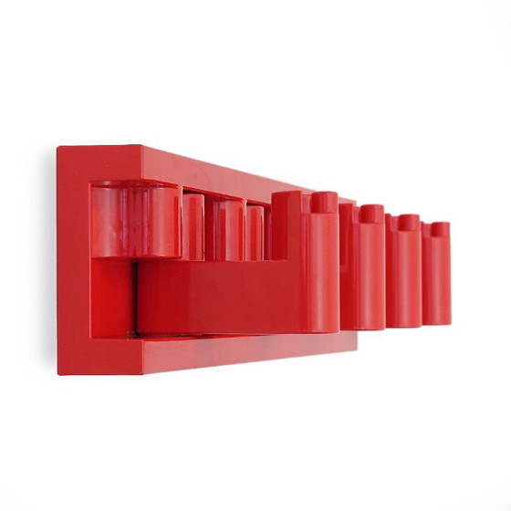 Image 1 of Garderobe "Minivip" aus rotem Kunststoff von Benanti und Brunori für Velca, 1960er Jahre.