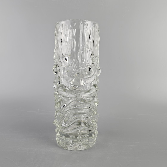 Image 1 of Magnifique vase vintage en verre Hermanova par Sklo Union. Design par František Pečený. 1960s/70s. République Tchèque.