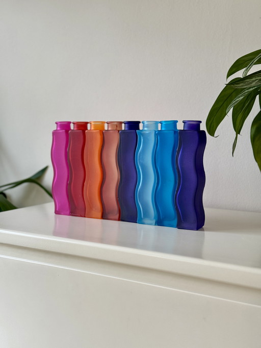 Vintage IKEA "Skamt" Squiggle Zigzag Vasen - 1990s