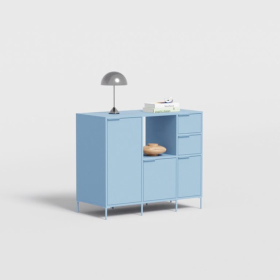 Image 1 of Aparador Tylko en azul cielo con puertas y cajones